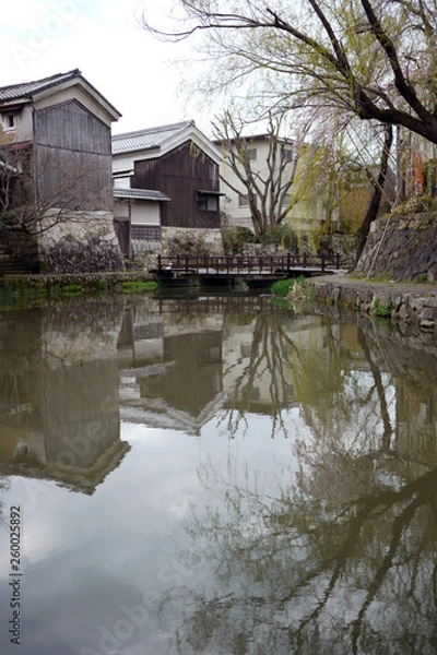 Fototapeta 滋賀県近江八幡市の八幡堀の風景