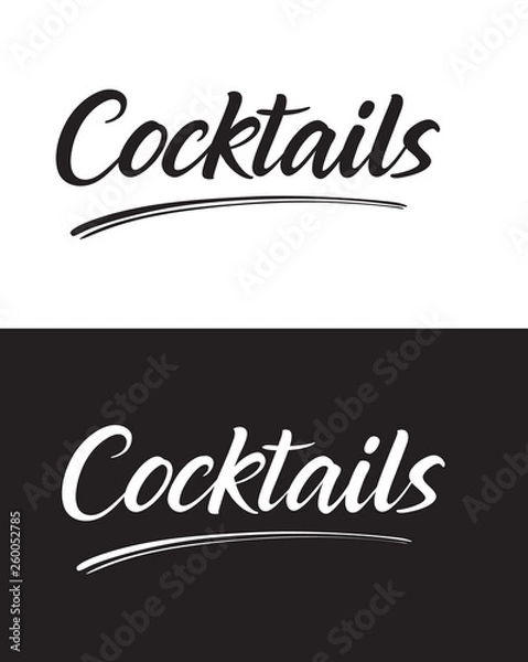 Obraz Cocktails menu title