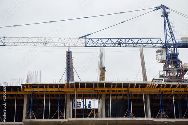 Fototapeta New multi-storey building under construction