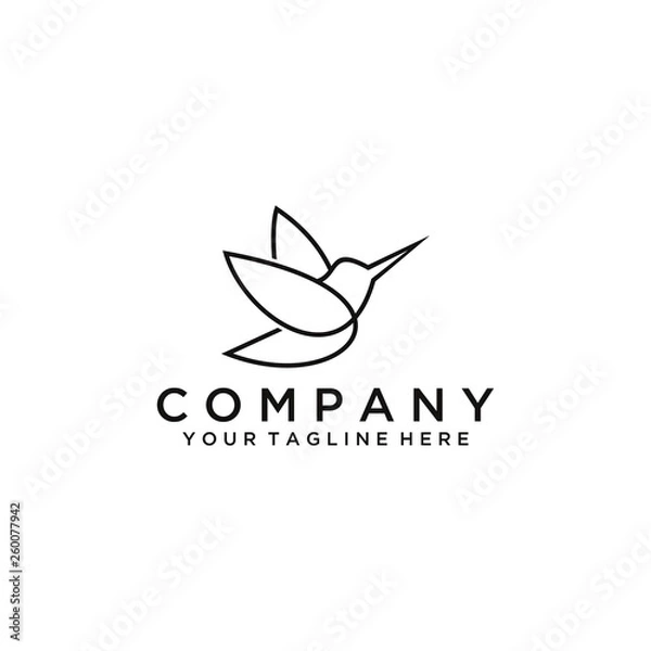 Fototapeta bird, vector, logo, illustration, design, symbol, icon, sign, element, template, isolated, abstract, shape, art, business, concept, freedom, graphic, nature, flying, emblem, white, color, creative, wi
