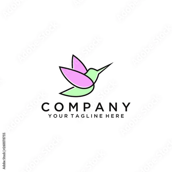 Fototapeta bird, vector, logo, illustration, design, symbol, icon, sign, element, template, isolated, abstract, shape, art, business, concept, freedom, graphic, nature, flying, emblem, white, color, creative, wi