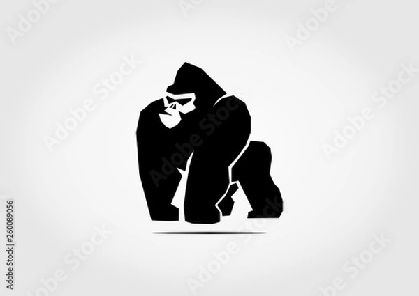 Obraz gorilla silhouette design vector