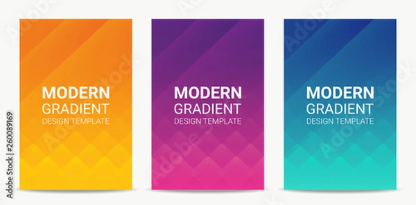 Fototapeta Fluid Modern gradient background design template set