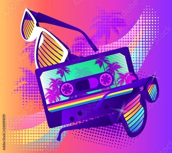 Obraz fala retro party