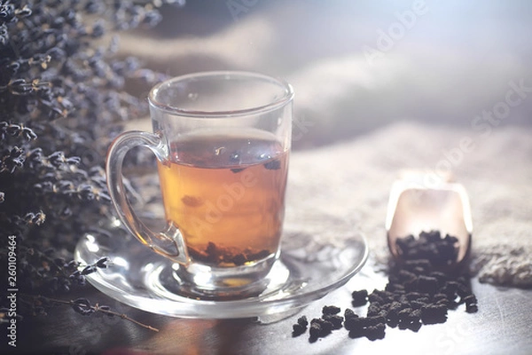 Obraz Brewed tea on a serving table