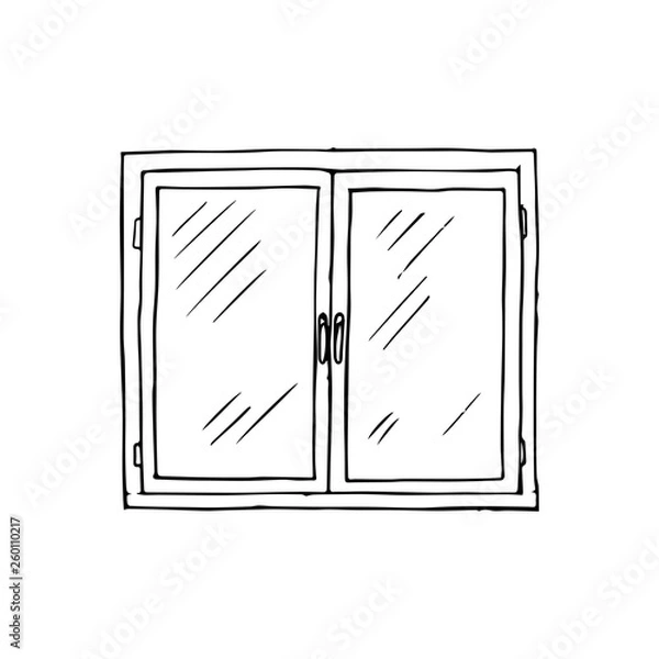 Obraz window vector sketch