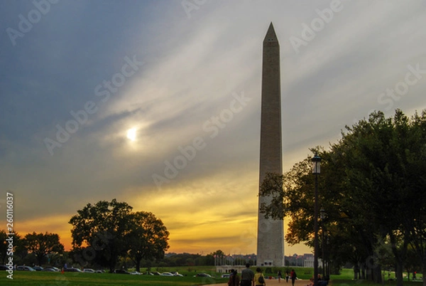 Obraz washington monument sunset
