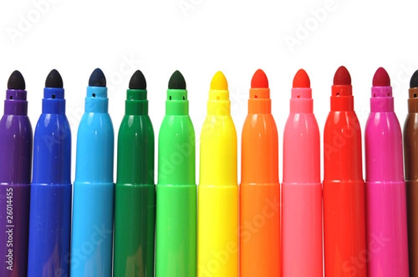Obraz Colored marker pen isolated on white background