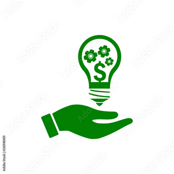 Fototapeta business, develop,setting, innovation, creative idea management green color icon