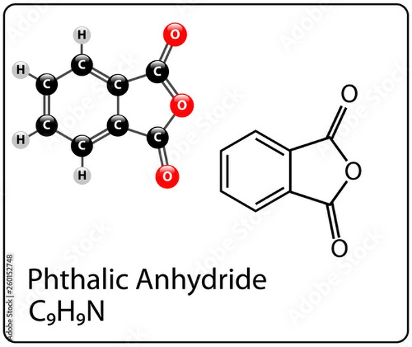 Fototapeta Phthalic Anhydride Molecule Structure