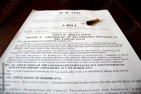 Obraz Cannabis SAFE Banking Act / Bill