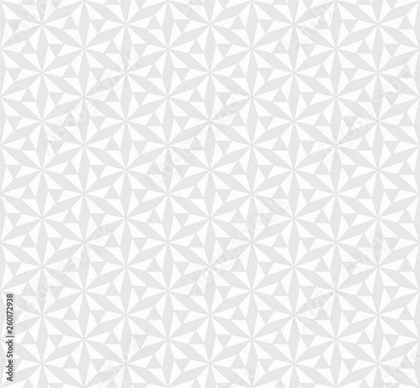 Fototapeta Seamless Geometric Pattern, Japanese Pattern, Gray Background, 変わり麻の葉模様,	