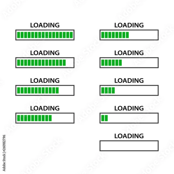 Fototapeta Battery charge indicator icons in vector modern graphics set