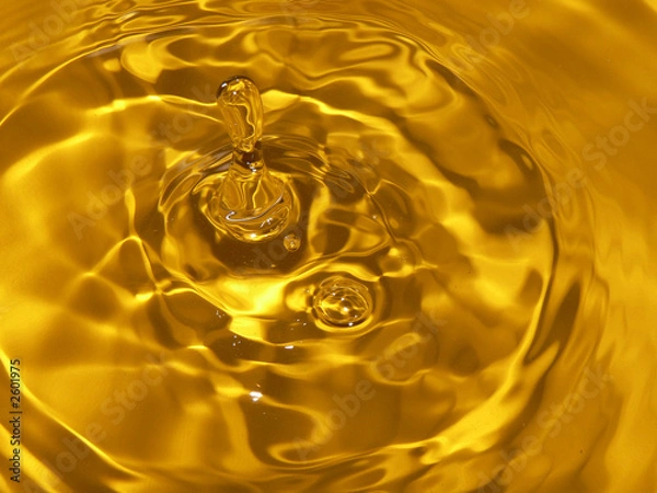 Obraz yellow water drop splash