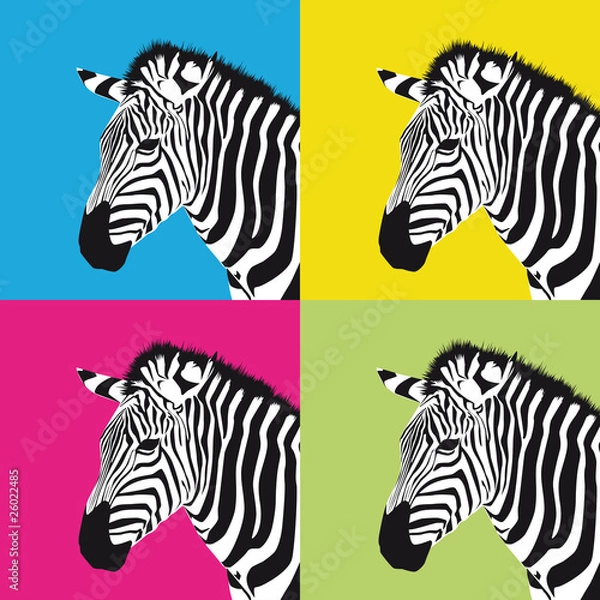 Obraz pop art zebra
