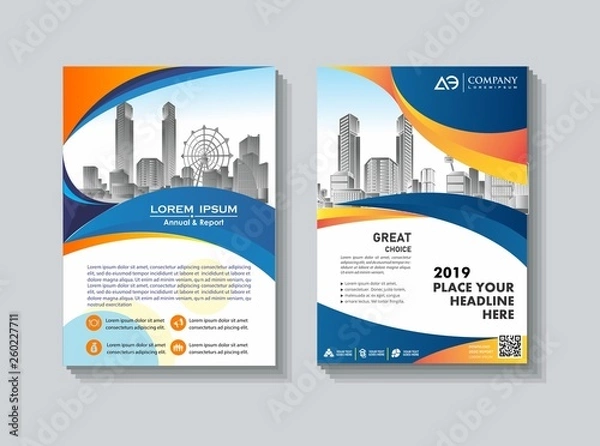 Fototapeta abstract cover and layout for presentation and marketing