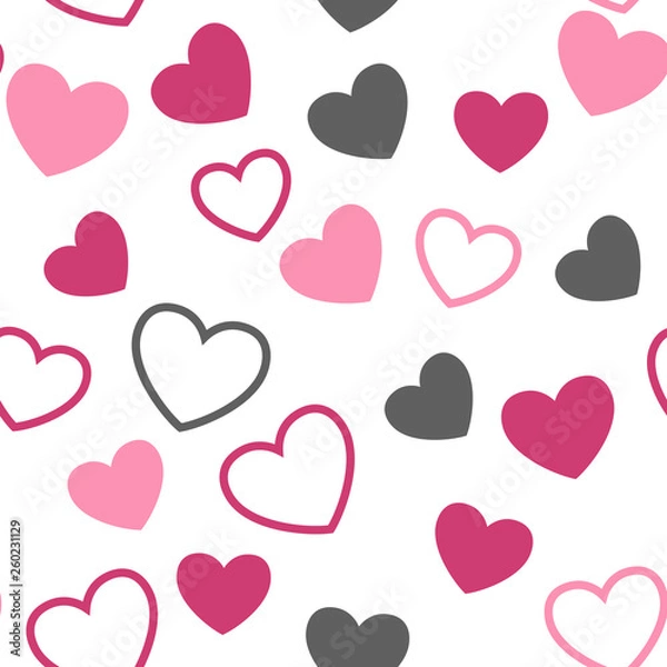 Obraz Valentine's day seamless pattern,