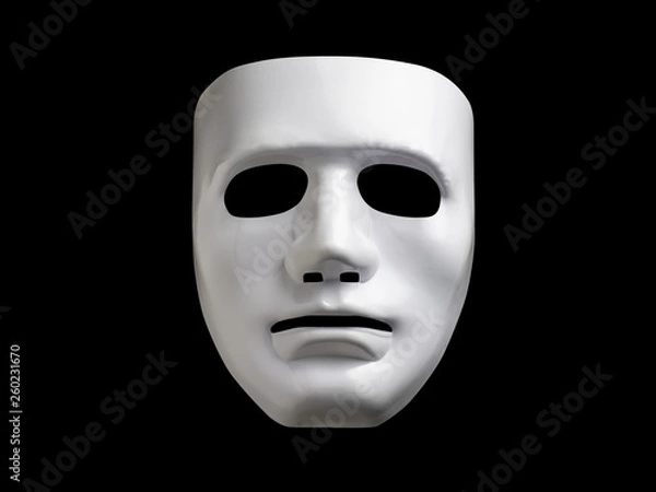 Obraz White mask isolated with Clipping Path
