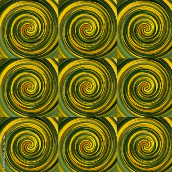 Fototapeta Green yellow abstract background pattern with circles