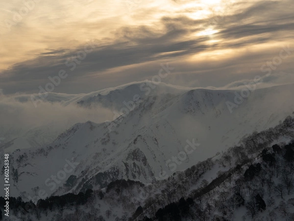 Fototapeta Snow mountain climbing