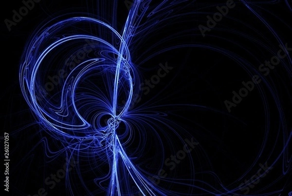 Obraz Fraktal sfera niebieska