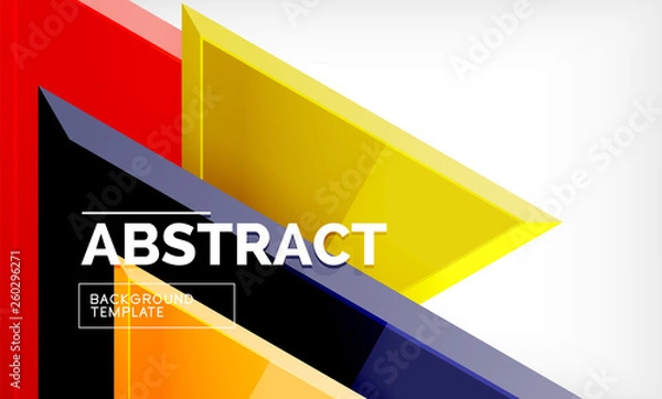 Fototapeta Flying triangles compostion geometric background