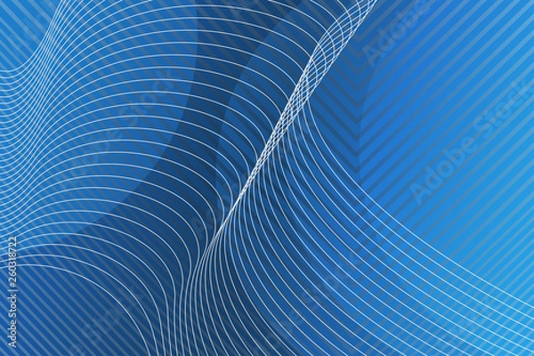 Fototapeta abstract, blue, pattern, design, texture, light, line, wallpaper, illustration, digital, spiral, metal, curve, wave, lines, shape, art, technology, water, graphic, motion, steel, tunnel, white, back