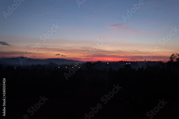 Obraz sunset in the mountains