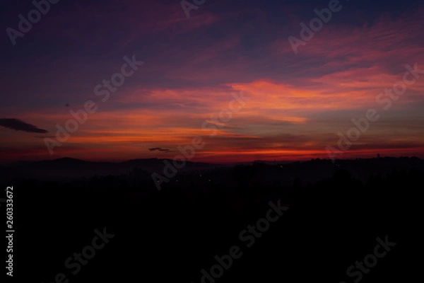 Obraz sunset in mountains