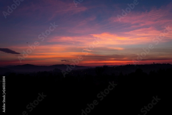 Obraz sunset in mountains