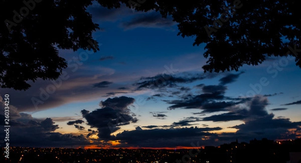 Obraz sunset in city