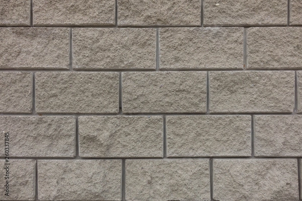 Fototapeta Old white brick wall background texture close up.