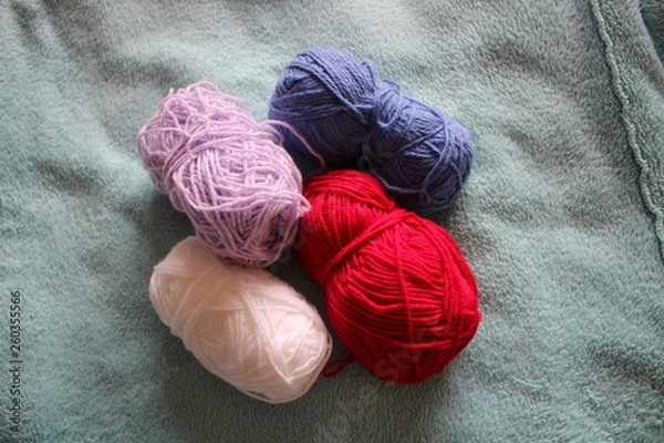 Fototapeta knitting wool 