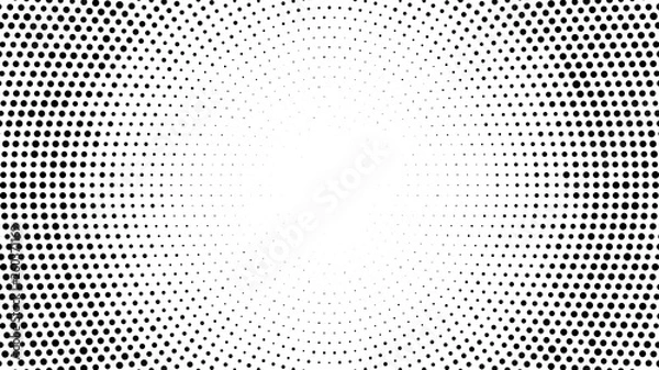 Obraz Halftone dotted background. Halftone effect vector pattern. Circle dots isolated on the white background.