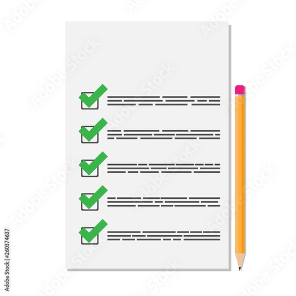 Fototapeta Vector Note Paper, business document, list