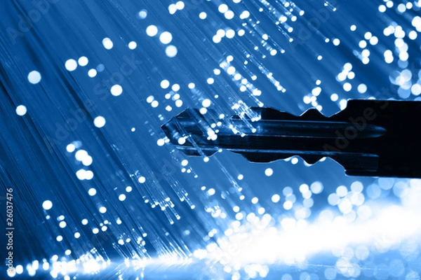 Obraz Fiber optics background with lots of light spots