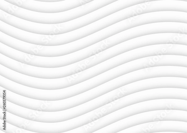 Obraz White abstract vector waves patern background.