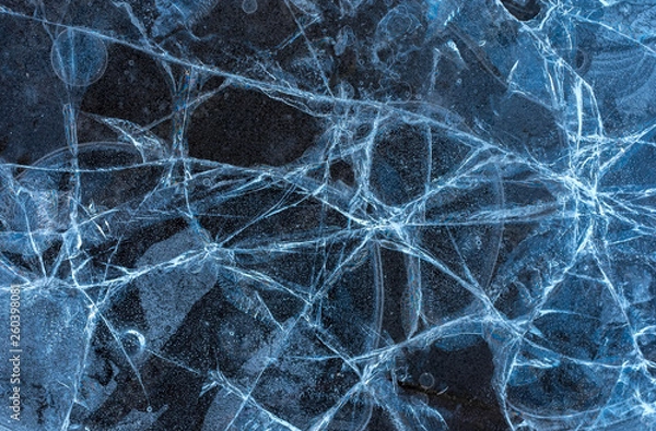 Obraz frozen blured ice . abstract winter background.