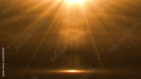 Fototapeta abstract glowing light sun burst with digital lens flare background. effect decoration with ray sparkles .Star burst with sparkles. Gold glitter,