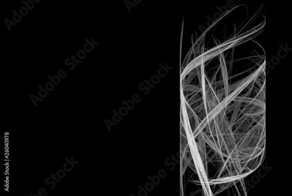 Obraz Fraktal walec black & white