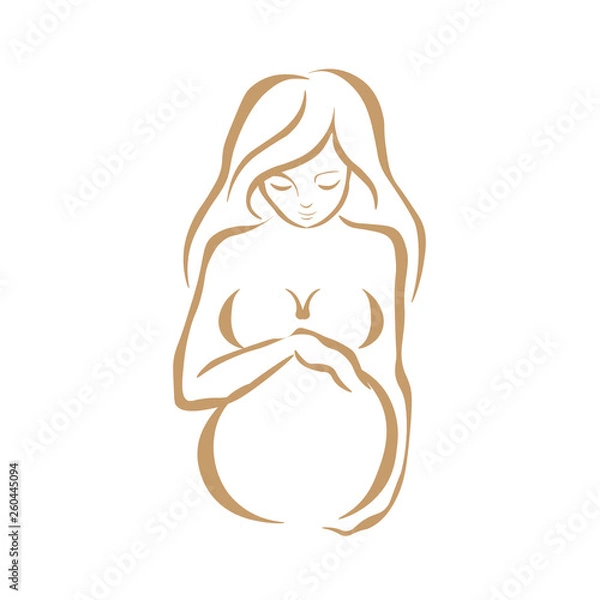 Obraz Web. The logo of a pregnant woman.
