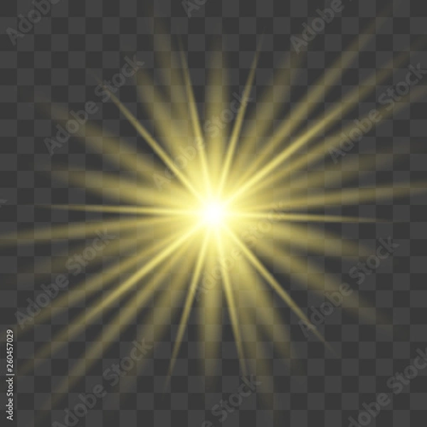 Obraz Star explodes on transparent background.