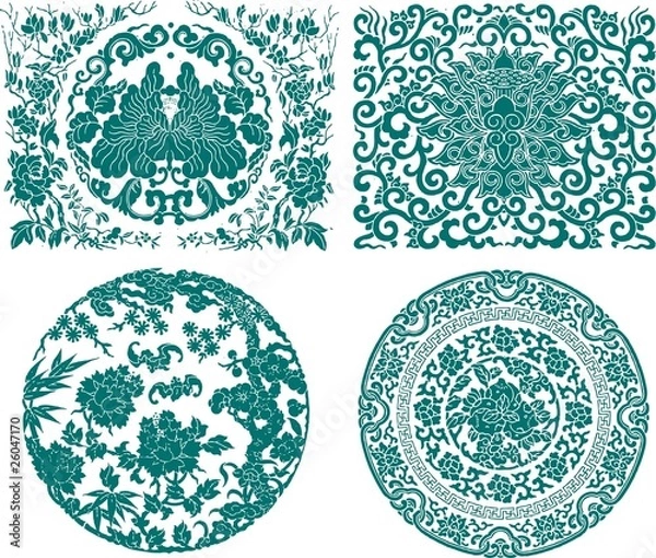 Obraz chinese oriental flower