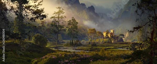 Obraz Sunset in the mountains