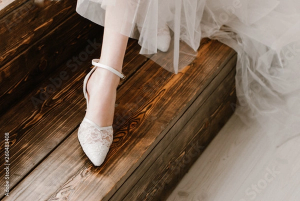 Obraz bride and groom shoes