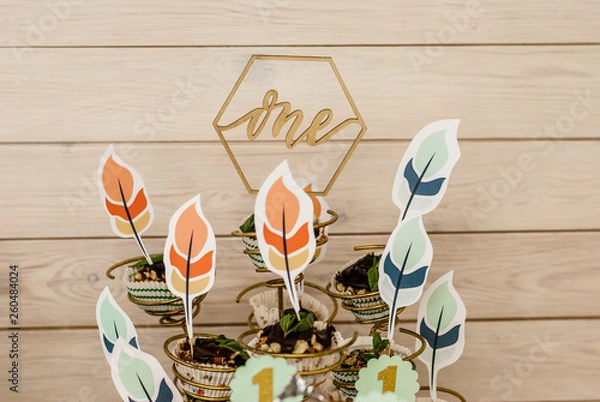 Obraz easter card with eggs and spring flowers