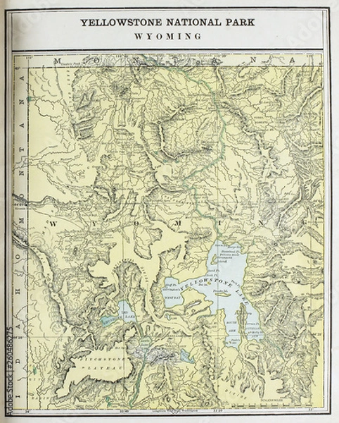 Obraz Old map. Engraving image