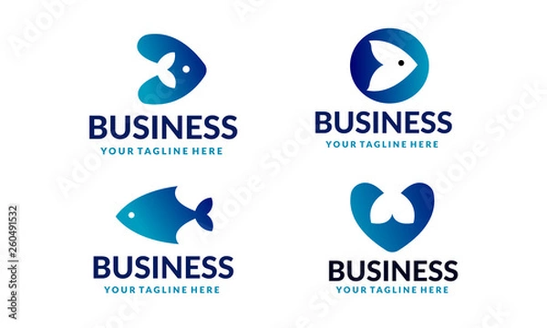Obraz 4 Fish logo collection