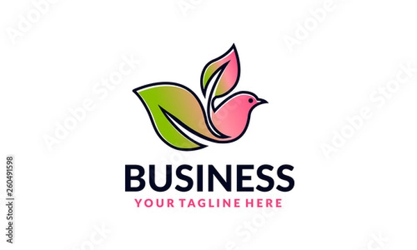 Obraz Abstract bird leaf 