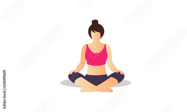 Obraz Yoga lady illustration